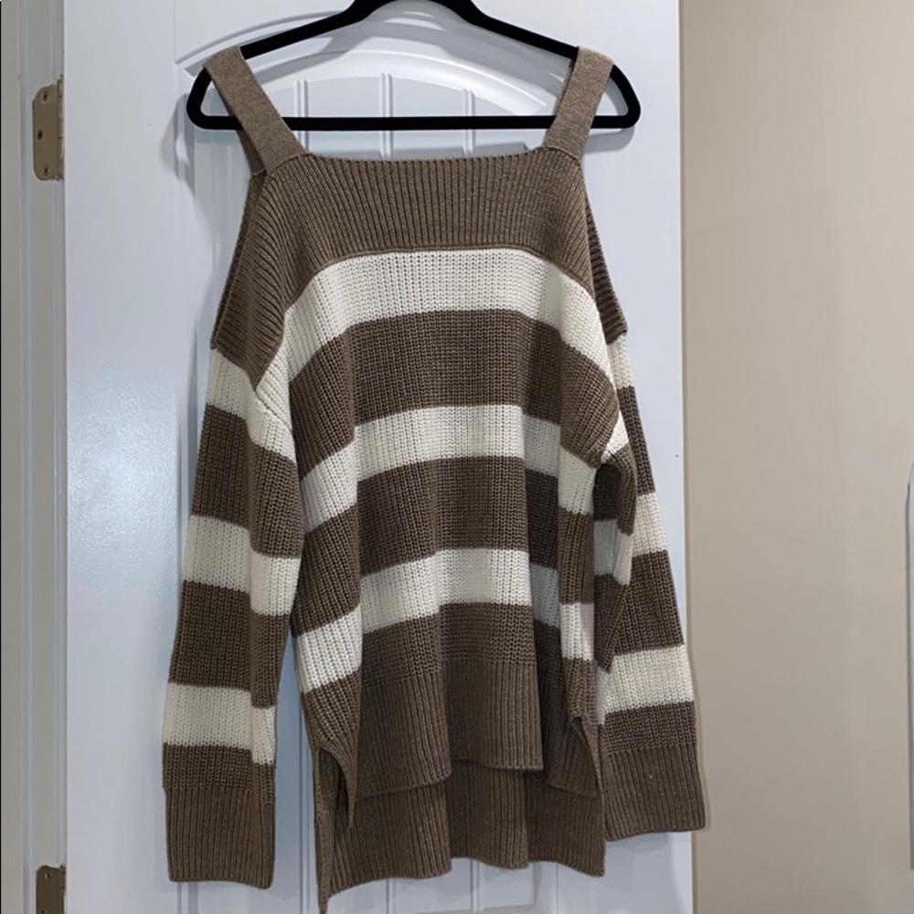 Open shoulder sweater